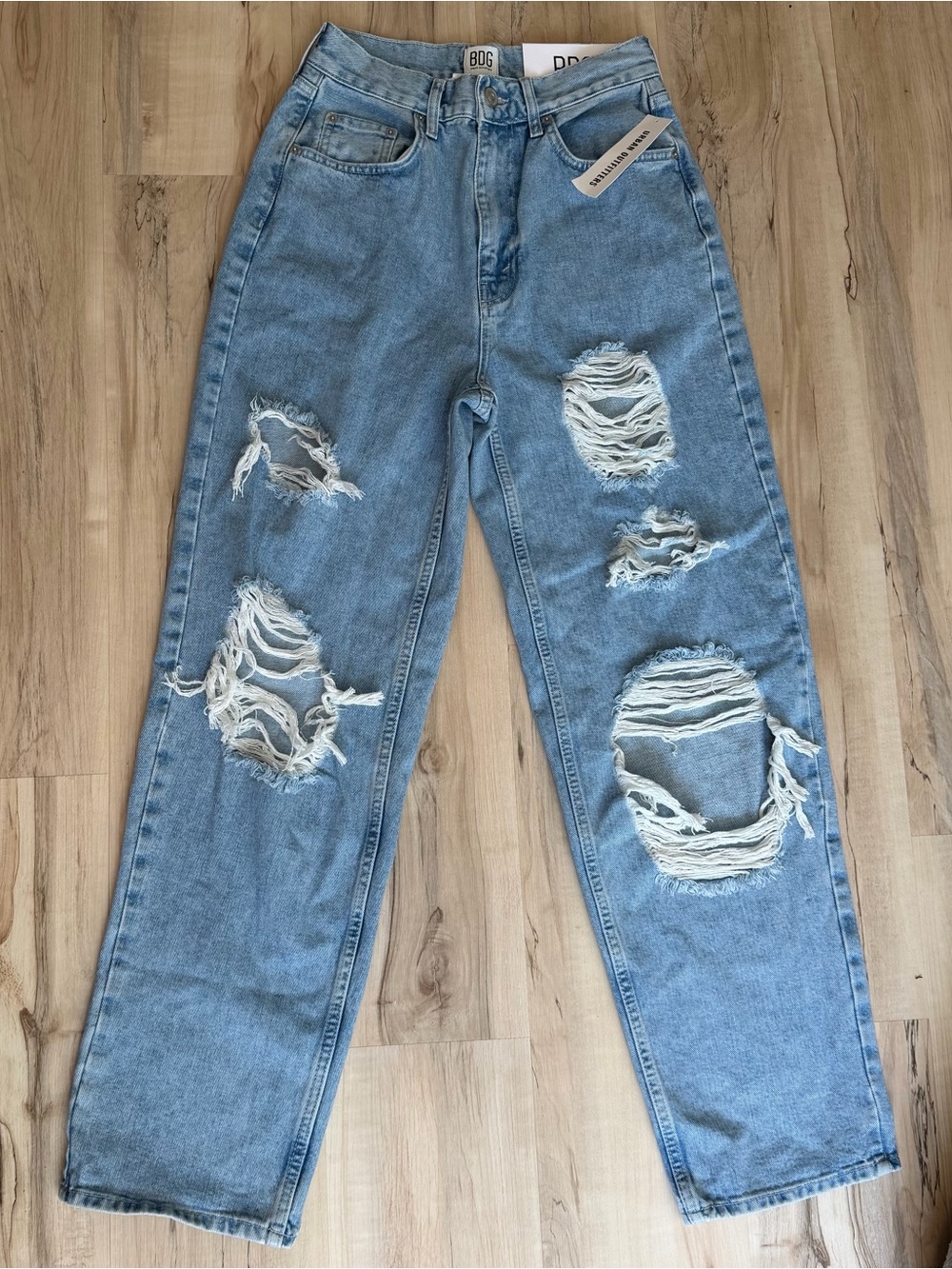 NWT BDG Urban Outfitters High Rise Baggy Jeans Vintage Wash Size 28